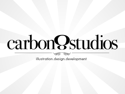 New Carbon8 Logo black embellishment grey logo sun