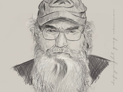 Thats A Fact Jack beard drawing duck dynasty illustration portrait si sketch