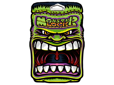 Monster Lock: Frankenstein Monster Mouth Sketch art cartoon cartoon character cartooning character drawing frankenstein illustration monster mouth packaging sketch