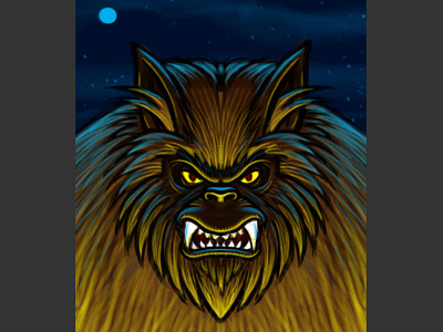 Werewolf Cartoon Character Sketch art cartoon character cartooning drawing halloween illustration monster sketch