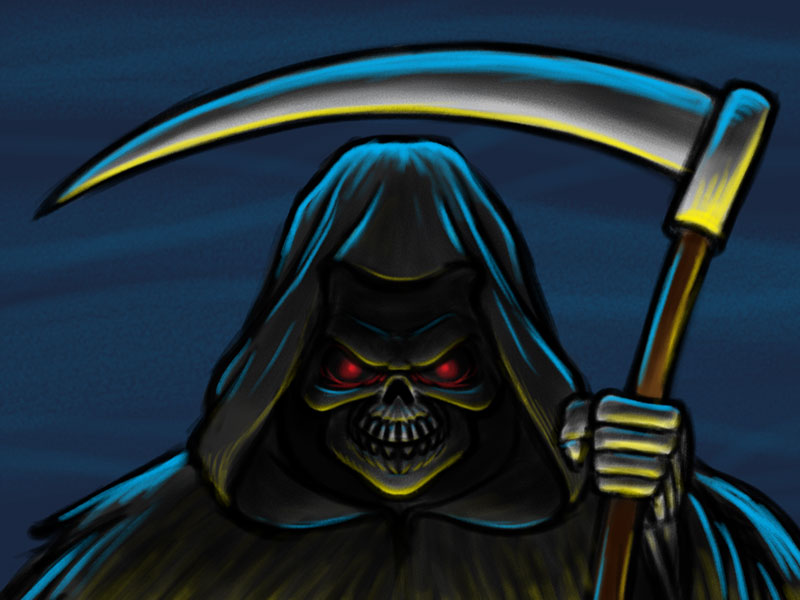 Grim reaper cartoon simple - limosimply