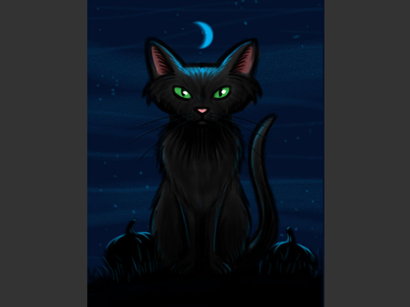 Black Cat Cartoon Character Sketch by George Coghill on Dribbble