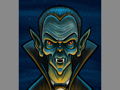 Vampire Dracula Cartoon Character Sketch