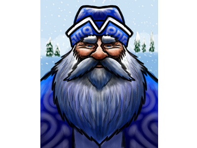 Ded Moroz Cartoon Character Sketch