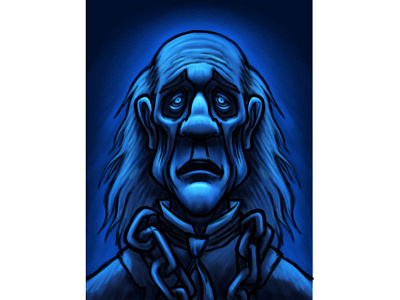 Ghost of Jacob Marley from “A Christmas Carol" Cartoon Character art cartoon cartoon character cartooning character christmas drawing ghost illustration sketch
