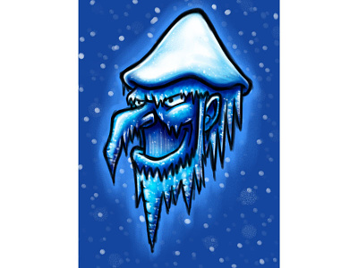 Jack Frost Cartoon Character Sketch 2 art cartoon cartoon character cartooning character drawing ice illustration sketch snow winter