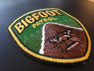 "Bigfoot Patrol" Embroidered Patch art bigfoot design embroidered patch illustration paranormal patch