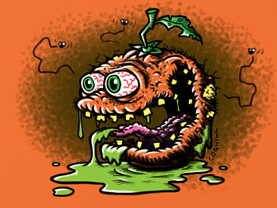"Odorous Orange" Fruit Cartoon Character art cartoon character cartooning drawing food fruit illustration lowbrow sketch