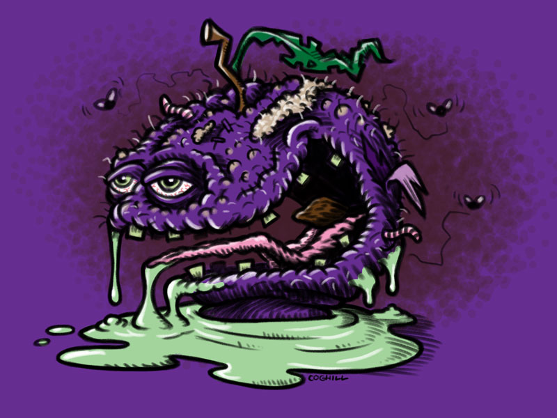 Polluted Plum Cartoon Character Sketch by George Coghill on Dribbble
