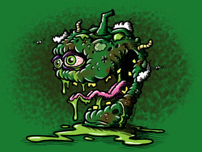"Pungent Pepper" Cartoon Character Sketch art cartoon character cartooning drawing food gross illustration lowbrow rotten sketch vegetable