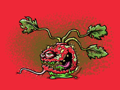 "Rancid Radish" Cartoon Character Sketch art cartoon character cartooning drawing food gross illustration lowbrow rotten sketch vegetable