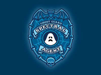 "Ghost Guard: Spectral Agent" Badge Design for Embroidered Patch