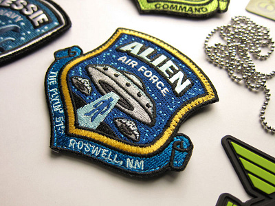 "Alien Air Force" Embroidered Patch air force alien cryptid embroidered patch military paranormal patch ufo