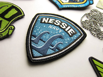 "Nessie Navy" Embroidered Patch cryptid embroidered patch loch ness monster military navy nessie paranormal patch
