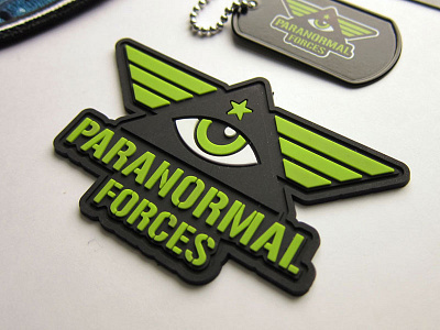 "Cryptid Command: Paranormal Forces" PVC Emblem emblem eye military paranormal patch pyramid star stencil wings