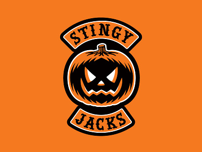 "Stingy Jacks" Halloween Biker Patch biker gang halloween jack o lantern limited palette patch pumpkin