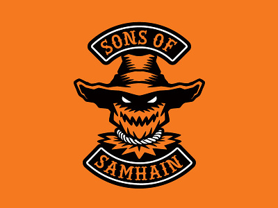 "Sons Of Samhain" Scarecrow Halloween Biker Patch biker halloween hat limited palette patch scarecrow