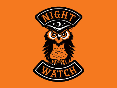 "Night Watch" Owl Halloween Biker Patch biker halloween limited palette owl patch