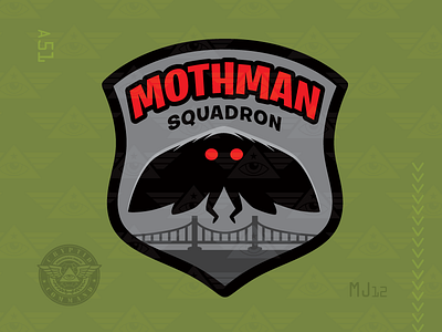 Mothman Squadron embroidered patch creature cryptid cryptozoology military monster patch