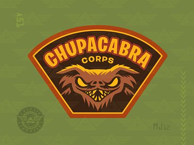 Chupacabra Corps embroidered patch creature cryptid cryptozoology military monster patch