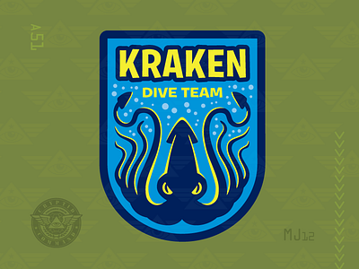 Kraken Dive Team embroidered patch