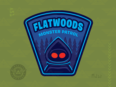 Flatwoods Monster Patrol embroidered patch creature cryptid cryptozoology military monster patch