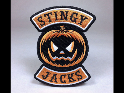 "Stingy Jacks" Jack-O-Lantern Pumpkin Embroidered Patch embroidered patch halloween limited palette patch pumpkin