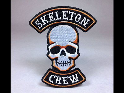 "Skeleton Crew" Skull Embroidered Patch