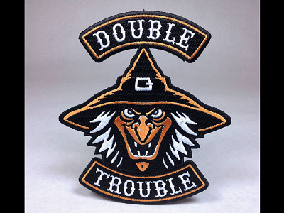 "Double Trouble" Witch Embroidered Patch embroidered patch halloween limited palette patch witch