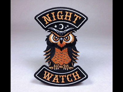 "Night Watch" Owl Embroidered Patch