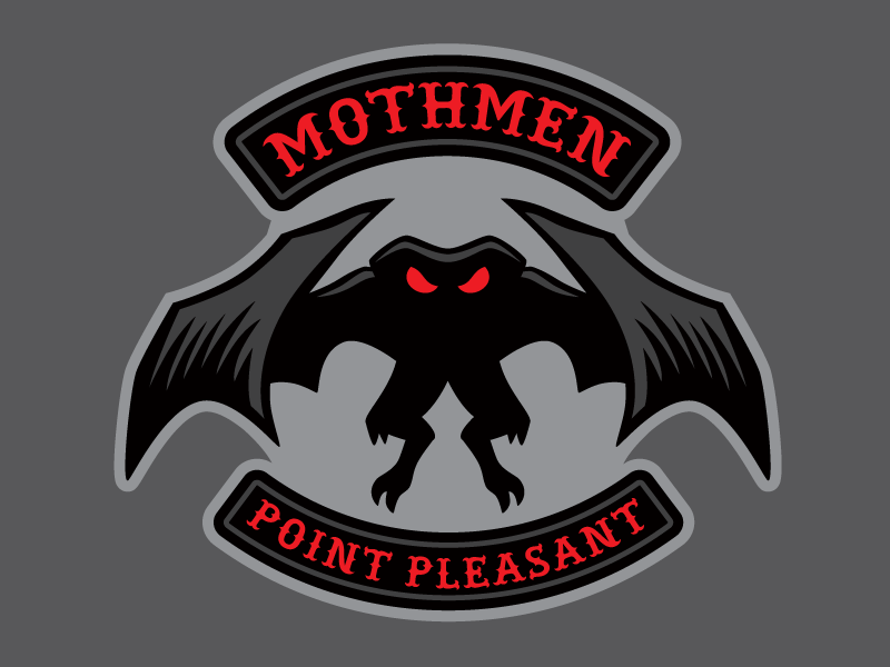 "Mothmen" - Mothman Cryptid Biker Patch creature monster biker motorcycle mothman patch cryptid