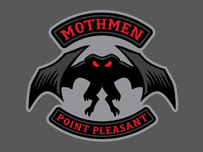 "Mothmen" - Mothman Cryptid Biker Patch biker creature cryptid monster mothman motorcycle patch