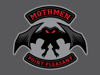 "Mothmen" - Mothman Cryptid Biker Patch