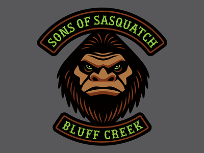 "Sons Of Sasquatch" - Cryptid Biker Patch bigfoot biker creature cryptid monster motorcycle patch