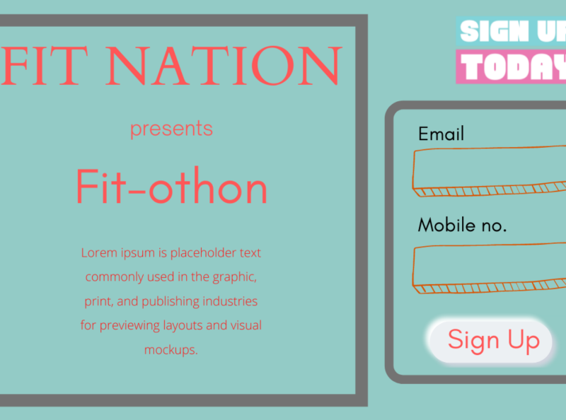 Marathon Sign Up page by Mandeep singh Soorma on Dribbble