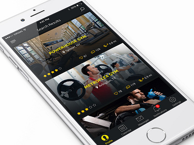 Fitness app app design fitness gym gym locater ios app iphone app mobile app search gym trainer app ui ux workout