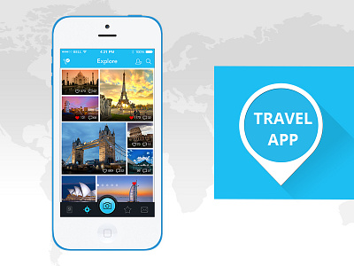 Travel App android l flat design ios ios8 iphone app location app mobile app tourism app tourist app travel travel app travelling