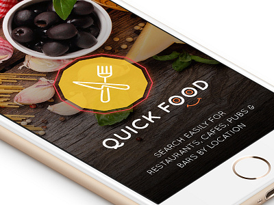 Quick Food iOS app android food food app hotels material design mobile app restaurant app restaurants search ui ui design
