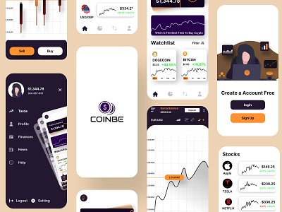 Cryptocurrency App UX-UI Design app design bitcoin bitcoin wallet bitcoins crypto crypto app crypto currency crypto exchange crypto wallet cryptocurrency app design ethereum illustration investment app mobile app mobile design nft ui ux web design