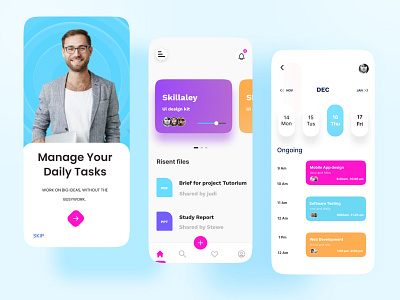 Task Manager Mobile App Design app design app ui clean design interface ios app design management management app minimal mobile mobile app design mobile application mobile apps product design reminder app task app task management app task manager ui ux