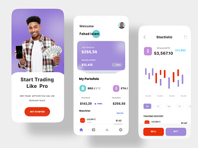 Cryptocurrency trading App Design