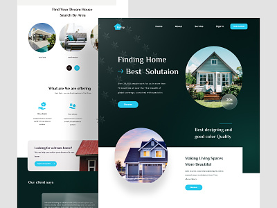 Real Estate Landing page architecture design graphic design home home page home website house landing page properties real estate agency real estate landing page real estate website rent residence sell ui ux web web design website