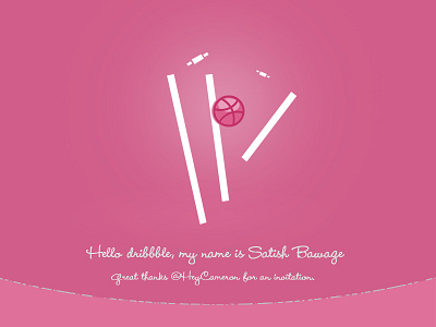 Hello Dribbble bawage cricket dribbble photoshop adobe first hello landing page shot ux