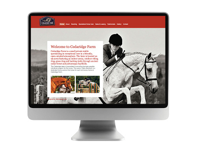Cedaridge Farm website equestrian farm horses website