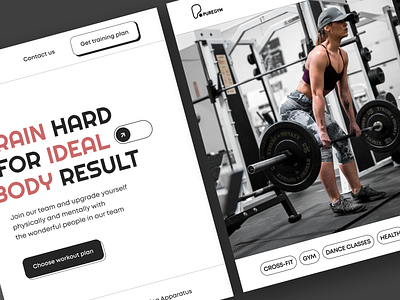 Fitness website 3d design fitness landing ui web web design website