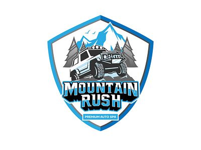 Creative Kaiju - Mountain Rush Logo car logo car wash logo design warp graphic design icon logo minimal typography unlimited design vector