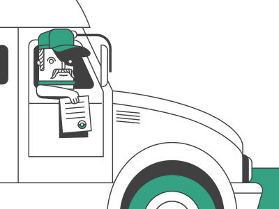 Coast To Coast Driver driver illustration insurance truck vehicle