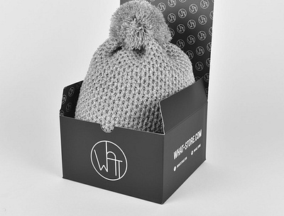 Hat box for WHAT branding package design packaging