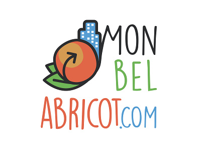 Mon bel abricot LOGO branding illustration logo typography vector