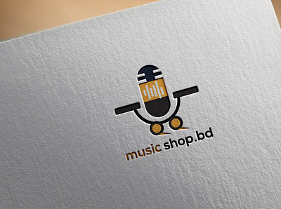 Music Shop Logo e commerce logo minimal vector